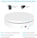 Remote Motorized Rotating Display Stand, Electric Rotating Platform with 5.74/7.08/8.66in Replacement Covers, 3 in 1 Turntable for Live Streaming Video Shoot Photography - Image 2