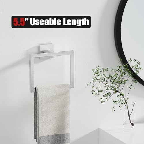 10-Pieces Brushed Nickel Bathroom Accessories Set 23.6 Inch Towel Bar Set. - Image 4