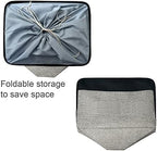 TheWarmHome Organization and Storage Basket for Shelves - 20x16x14 inch Jumbo 3 Pack Collapsible Storage Bins for Organizing, Fabric Storage Cubes for Organizer Gift Toy Closet (Black & Grey) - Image 7
