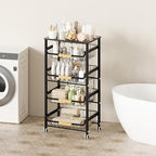 Fruit Vegetable Basket for Kitchen,5 Tier Pantry Organizers and Storage,Snack Organizer for Countertop,Pantry Cart,Metal Wire Storage Shelf Organizer Baskets for Kitchen, Pantry, Bathroom - Image 6