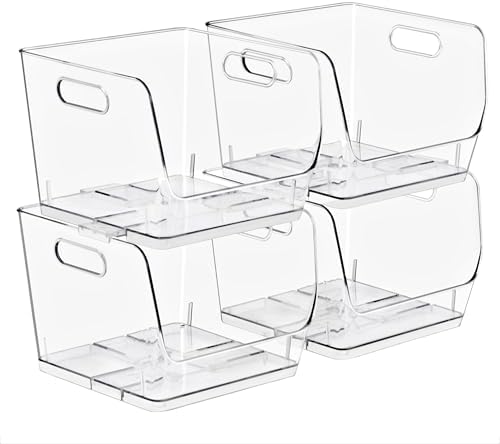 Sorbus Clear Pantry Organizer with Stackable Storage Bins, Open Front by Sorbus