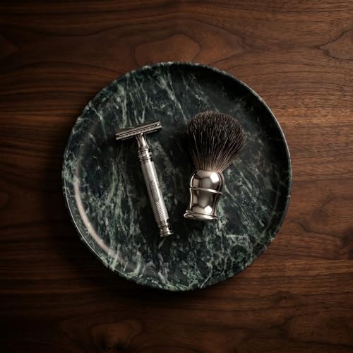 YKAJO Emerald Green Round Marble Tray, 10" Deep Catchall Vanity Organizer - Image 5