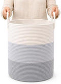 OrganiHaus Tall Cotton Rope Laundry Basket & Hamper, Blanket Storage 52L by OrganiHaus