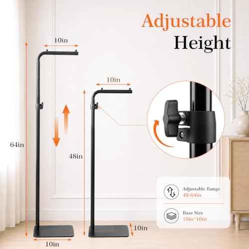 L-shaped Clothes Rack 64-inch Metal Clothing Stand Heavy-Duty Coat Rack - Image 2