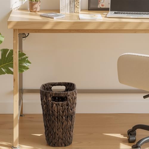 StorageWorks Wicker Trash Can, Wicker Waste Basket for Bathroom, Brown - Image 6