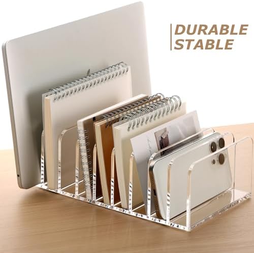 SANRUI Clear Desk Mail Organizer, 9 Slot Acrylic Office Document Sorter - Image 6