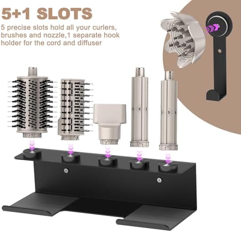 Hair Dryer Holder for Shark FlexStyle, Wall Mount with Cord Hanger - Image 4