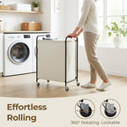 GRANNY SAYS Laundry Hamper, Large Cart with Wheels and Handles, Beige, 110L - Image 5