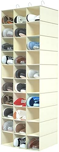 Libeder 30 Section Hanging Shoe Organizer & Storage for Closet, Beige by Libeder