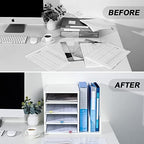 PAG-Mass Wood Desktop File Holder Organizer Mail Sorter for File Folders, Mails, Envelopes, Mailing Supplies or Magazines, White - Image 5