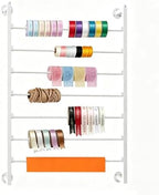 Xbsyhx 7 Tier Wall Mount Ribbon Organizer, Metal Rack for Craft Room by Unknown