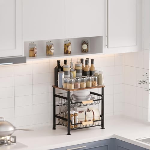 Fruit Vegetable Basket for Kitchen,3 Tier Pantry Organizers and Storage,Snack Organizer for Countertop,Pantry Cart,Metal Wire Storage Shelf Organizer Baskets for Kitchen, Pantry, Bathroom - Image 3