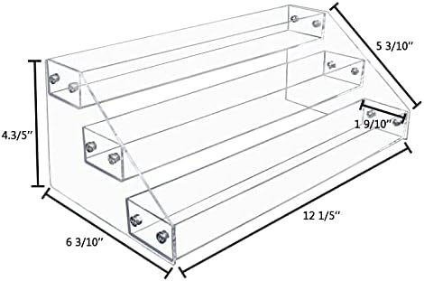 PMMASTO 3-Tier Clear Acrylic Spice Rack Organizer for Cabinet Countertop - Image 3