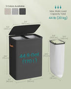 SONGMICS Laundry Basket, 170L Laundry Hamper with Lid, 2 Removable Bags - Image 6