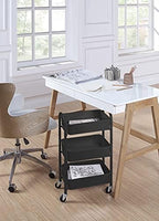 SunnyPoint 3-Tier Delicate Compact Rolling Metal Storage Organizer - Mobile Utility Cart Kitchen/Under Desk Cart with Caster Wheels - BLK (15.35" X 10.24" X 26.8"H) - Image 5