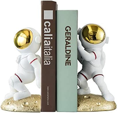 Space Bookends for Kids Room Nursery, Astronaut Themed Decor by BanllisDinoFunandSpaceAdventures