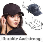 Kigley 4 Pcs Wire Hat Display Racks for Slatwall Black Baseball Hat Racks - Image 5