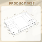 Briwooody 2 Pcs Acrylic Drawer Organizer, 12 x 8 x 1.77'', 6 Compartments - Image 2