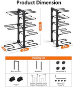 MUDEELA 8-Tier Heavy-duty pan organizers inside cabinet, 20.8" H Black - Image 6