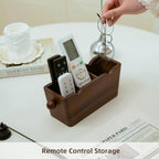 Solid Wood Remote Control Holder, Table Desk Organizer Caddy - Image 6