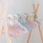 3 Sprouts Velvet Baby Hangers - Non-Slip Hangers for Infant and Toddler Clothes - Slim Space-Saving Design with Nordic Colors for Nursery - 30 Pack - Pink - Image 6
