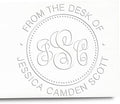 Custom New Home Embossing Seal - Soft Classic Monogram Customized Book Embossed Stamp for Muslim Wedding Planners - Personalized Customized New Home Embossing Seal for Elegant Invitations by AcornSalesCo