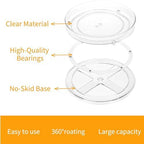 vacane 2-Pack 13Inch Lazy Susan Cabinet Organizer, Plastic Rotating Organizer Spice Rack Condiment Organizer for Pantry, Countertop, Cupboard, Refrigerator-Clear - Image 6
