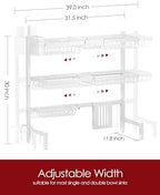 Sakugi Dish Drying Rack Over The Sink, Dish Drainer for Kitchen Counter - Image 2