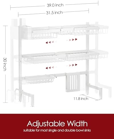 Sakugi Dish Drying Rack Over The Sink, Dish Drainer for Kitchen Counter - Image 2