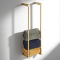 Towel Racks for Bathroom, NEWRAIN Wall Mounted Stainless Steel Organizer, Brushed Gold Rolled Towel Storage Wall-Mounted Bath Towel Holder for Folded Large Towel Washcloths by NEWRAIN