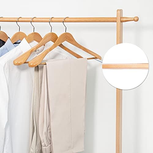 Nature Smile Luxury Natural Wooden Suit Hangers - 6 Pack - Wood Coat Hangers,Jacket Outerwear Shirt Hangers,Glossy Finish with Extra-Wide Shoulder, 360 Degree Swivel Hooks & Anti-Slip Bar with Screw - Image 5