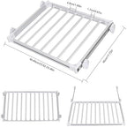 11 Arms Slide Out Pants Rack Closet Pants Hanger Bar Pull Out Trousers Rack Tie Belts Scarf Racks, Top Mounted Wardrobe Clothes Organizers Rail Pull Out Closet Storage Rod-Silver White - Image 2