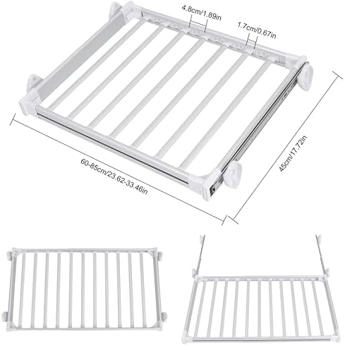 11 Arms Slide Out Pants Rack Closet Pants Hanger Bar Pull Out Trousers Rack Tie Belts Scarf Racks, Top Mounted Wardrobe Clothes Organizers Rail Pull Out Closet Storage Rod-Silver White - Image 2