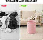 Laundry Basket Hamper Tall Rope Storage Woven for Blanket toys Dirty Clothes in Living Room Bathroom Bedroom (Pink, 80L/21.3Gal) - Image 5