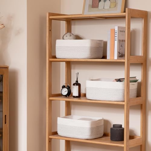 OIASKET Storage Baskets for Organizing 3 Pack, Woven Baskets for Shelves, - Image 4
