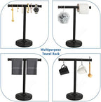 RUMOSE Oil Rubbed Bronze Hand Towel Holder Stand Countertop Towel Rack - Image 3