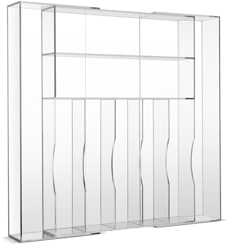 Clear Acrylic Drawer Organizer for Kitchen Utensils and Flatware, Adjustable Silverware Tray with 9 Compartments for Drawers, Office, and Bathroom Storage by Unknown