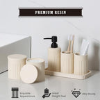 INIUNIK Bathroom Accessory Set, 6 Piece, Resin - Image 6