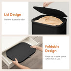 Lifewit 85L Large Laundry Hamper with Lid, Removable Inner Bag, Black - Image 6