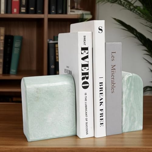 Luxury Marble Bookends for Shelves, 13LB Heavy Duty Marble Book Ends - Image 6