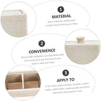 MAGICLULU Cotton Swabs Holder with Detachable Divider Compartment Makeup Organizer for Cotton Pads and Swabs Easy to Clean Dustproof Storage for Countertop and Bathroom Use - Image 5