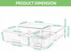 Stackable Storage Drawers(5 Pack),High-strength Clear Plastic Multi-purpose Organizer Bins with Handles, Easily Assemble Acrylic Drawers for Bathroom Closet Cabinet Pantry Under Sink - Image 3
