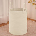JMvicyroam 80L Cotton Rope Laundry Basket Hamper, Beige by JMvicyroam