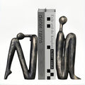 Book Ends for Shelves, Artistic Resin Sculpture Book Stoppers, Minimalist Home Office Decorative Gift for Book Lovers & Designers, Perfect for Bookshelf & Desk Organization, Set of 2 by SZGYCSM
