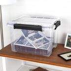 Sterilite Gasket Storage Box with Lids for Home & Office, 34 Quart, 12-Pack - Image 5