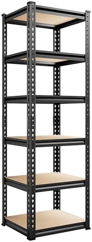 REIBII Storage Shelves for Pantry, Kitchen, 6 Tier Garage Shelving by REIBII