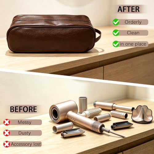 Hair Tools Travel Bag 5-Piece Set, Dark Brown - Image 5