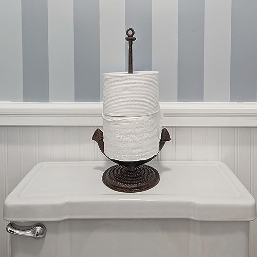 Ships Anchor Bathroom Toilet Tissue TP Roll Kitchen Paper Towel Holder Heavy Metal Stand Beach Home Decor - Image 3