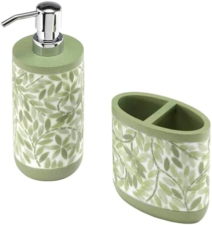 Avanti Linens - Bathroom Set, Durable Lotion Pump & Toothbrush Holder by AvantiHomeSince1969