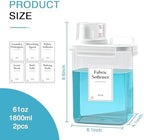 3 Pack Laundry Detergent Dispenser, 61oz Laundry Soap Dispenser, Refluxable Laundry Detergent Container, Plastic Liquid Laundry Detergent Dispenser for Laundry Room Organization with 6 Labels - Image 4